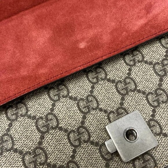 Auth GUCCI Dionysus 421970 Beige Dark Brown Red PVC Suede - Shoulder Bag - Picture 12 of 16